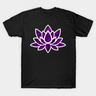 Purple Marble Lotus Flower T-Shirt